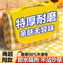 野餐垫防潮垫加厚户外野炊野营沙滩帐篷地垫，春游坐垫防水草坪垫子