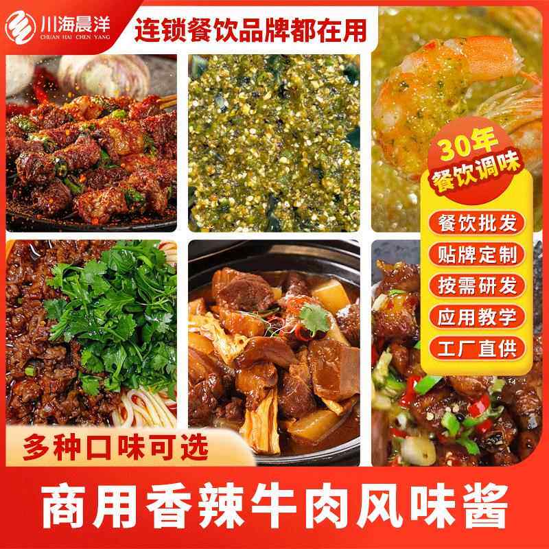 川海晨洋香辣牛肉风味酱500g香辣酱烧菜拌饭拌菜火锅拌面夹馍蘸料