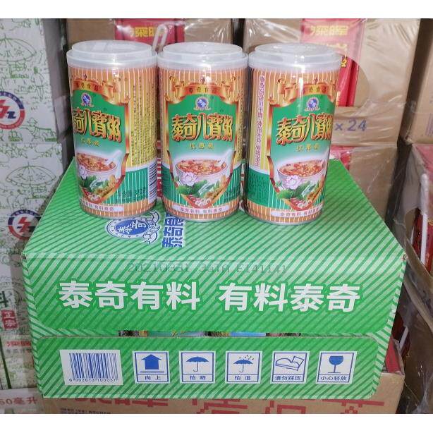泰奇八宝粥玉米粥370g*12罐 大罐装红豆香沙紫薯速食粥原味粥整箱