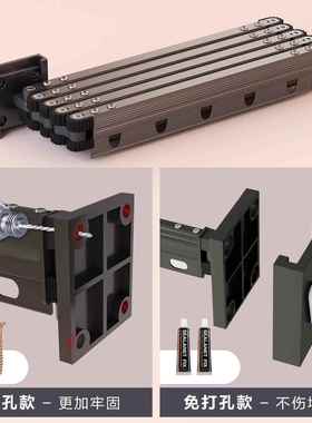 折叠杆浴室浴帘叠隐形卫生水间洗折澡遮KL915544挡防水断干湿分隔