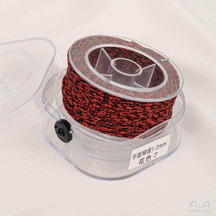 手搓棉线藏式文玩线绳五色线彩绳流苏绳子diy手工串珠编织棉线材