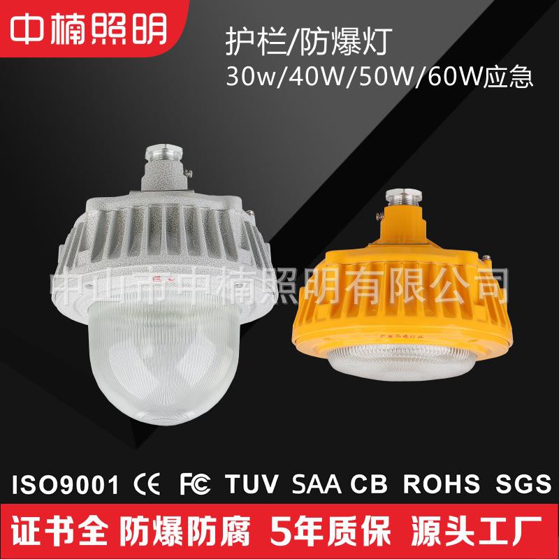 30w40w50w60w钢化玻璃防爆灯ip66油库应急壁装吊杆吸顶工业泛光灯