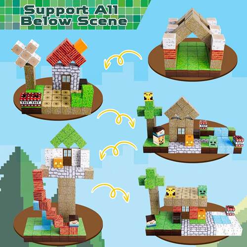 192PCS Magnetic Building Blocks Mine Magnet World Set Toys S