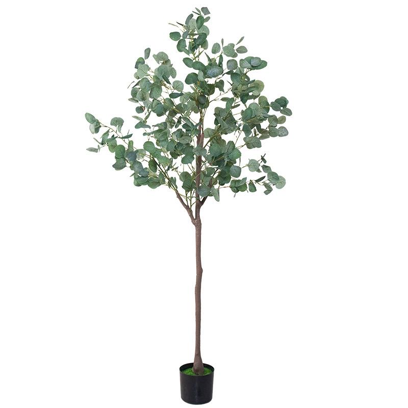 仿真尤加利树办公室盆栽假植物仿真金钱树绿植假树仿真树