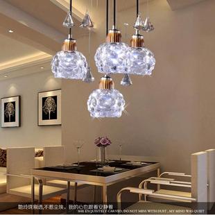 灯具 四头轻奢简约餐厅吊灯现代家用水晶餐桌饭厅灯阳台创意个性