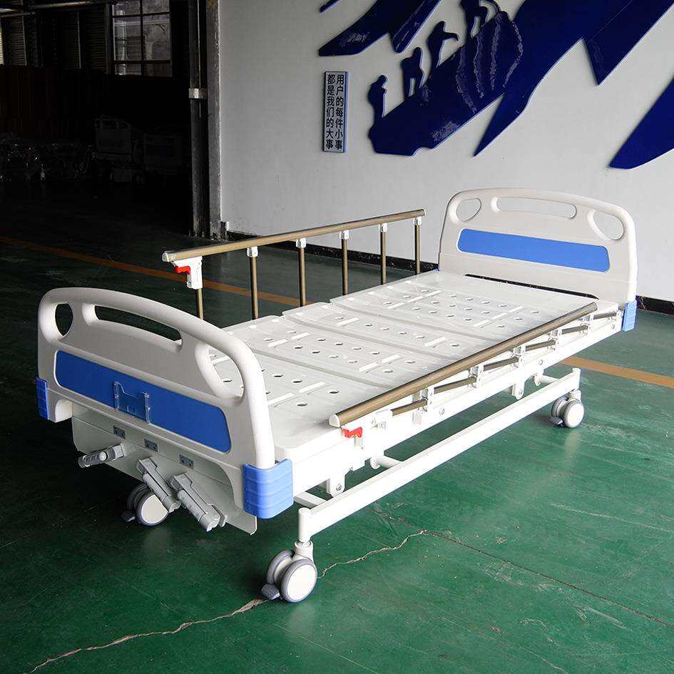 批量供应优质病床ABS双摇床乡镇卫生院手摇式病床冷轧钢床面板