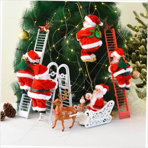 Christmas electric ladder Santa presents for children爬梯人
