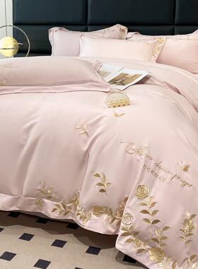 轻套奢洗棉四件简约被单套睡床三件套亲肤棉床上用WJF裸品包邮