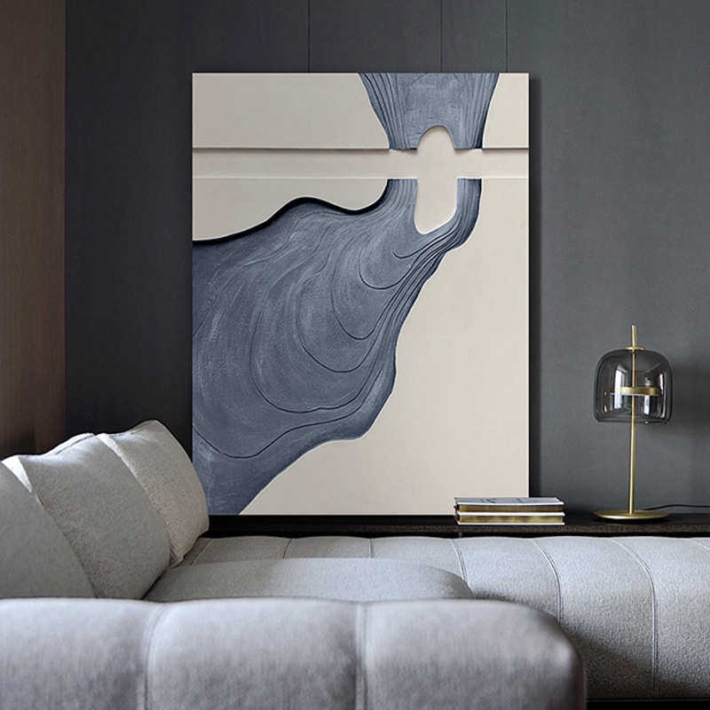 3d立体木雕手绘肌理装饰画客厅沙发侘寂风挂画玄关手工背景墙壁画
