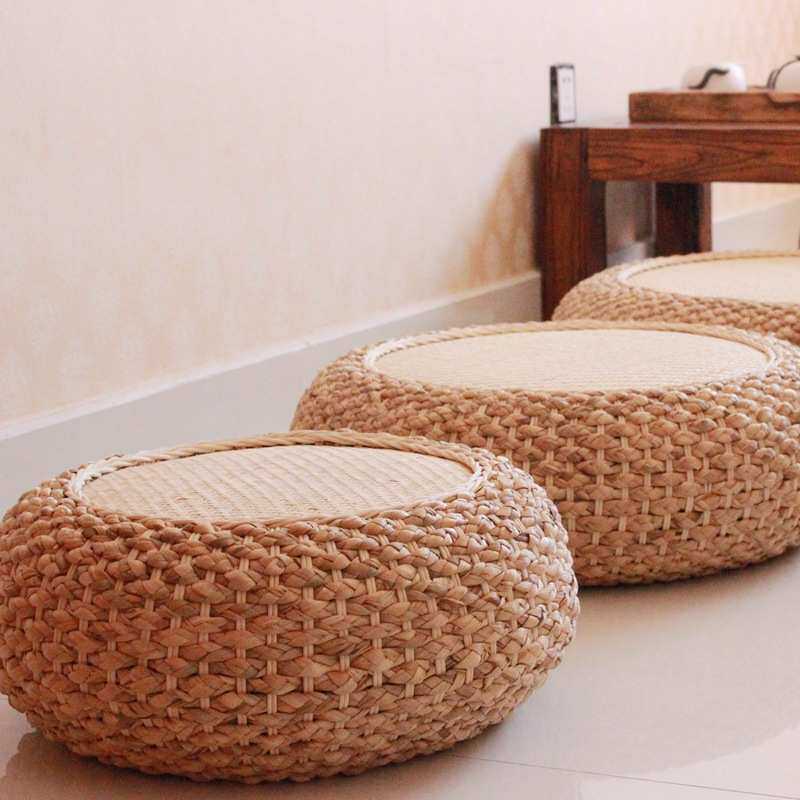 日式加厚藤编蒲团坐垫圆形地上打坐垫草编阳台地板家用榻榻米坐垫,居家布艺,美臀垫/保健坐垫,淘宝优惠券,粉丝福利购,淘宝优惠卷