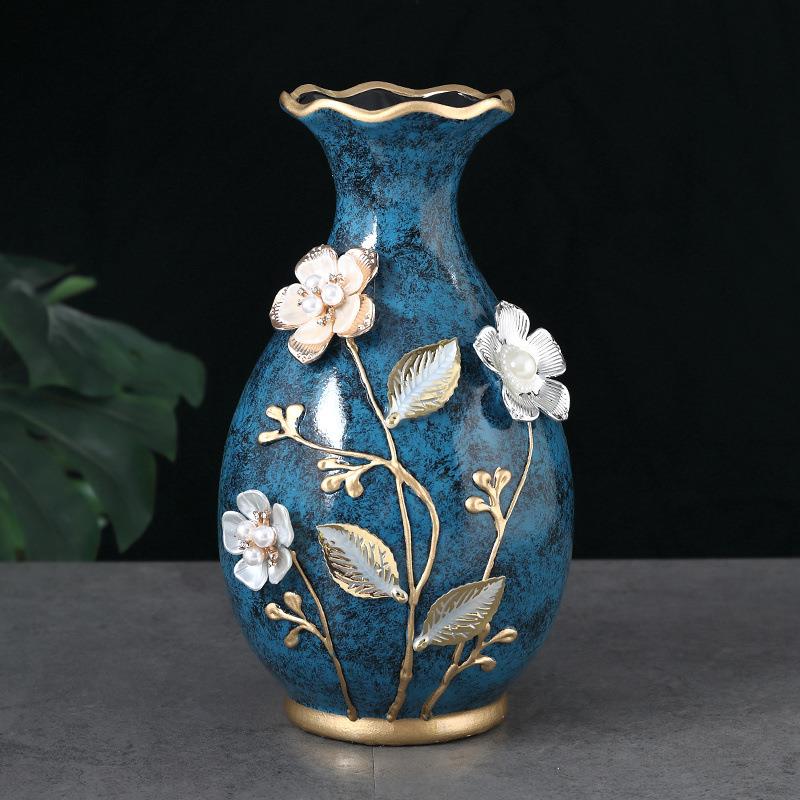 干花装饰摆件餐桌陶瓷小花瓶客厅插花电视柜家居饰品北欧创意简约