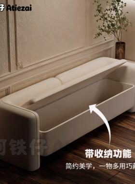 意式轻奢床尾凳卧室储物收纳凳入户长条换鞋凳家用衣帽间沙发凳