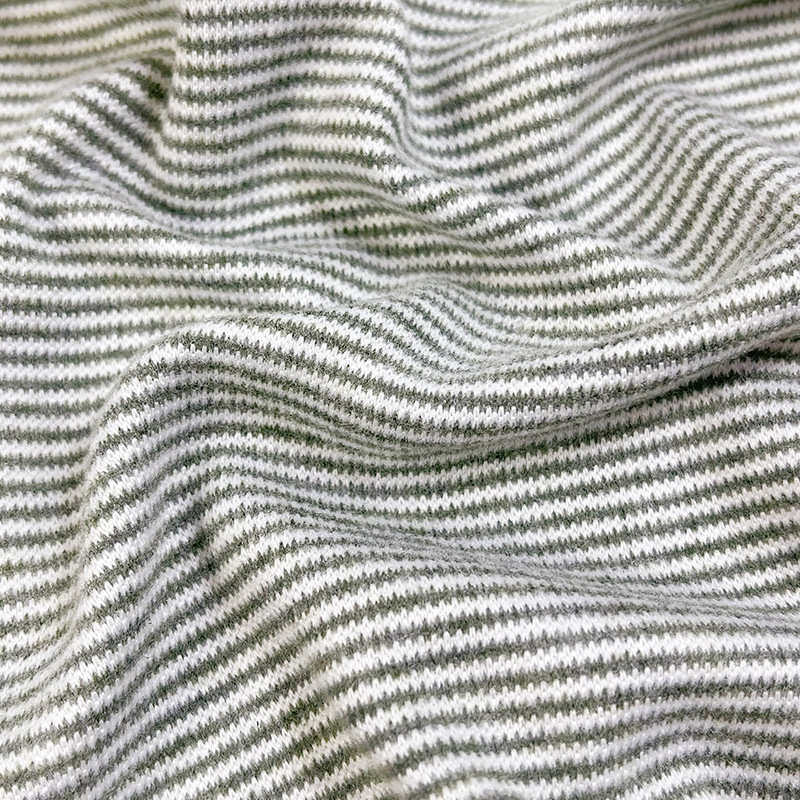 TR色纺彩条针织面料 秋冬套装打底面料 单面拉毛弹力针织面料