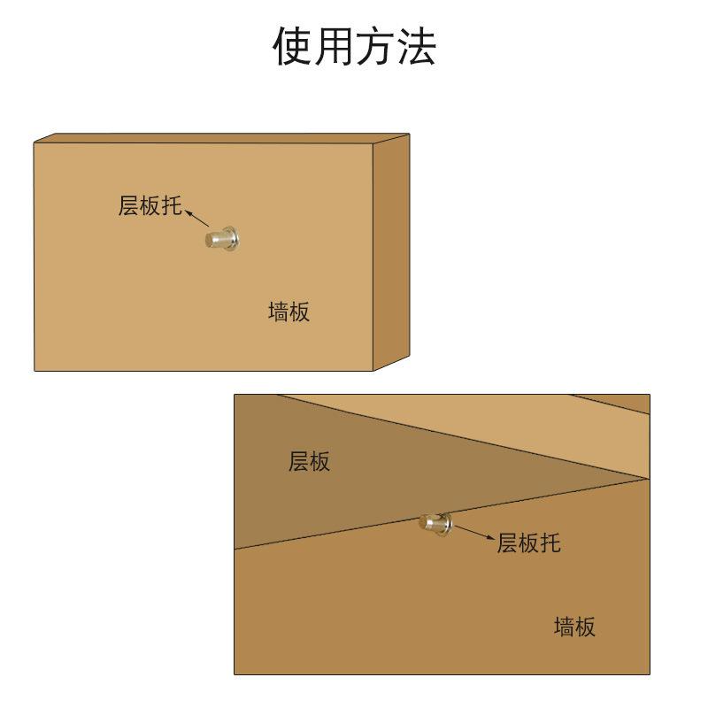 品优衣柜橱柜中轴层板托 5厘6厘直径隔板销钉 活动层板托中轴配件