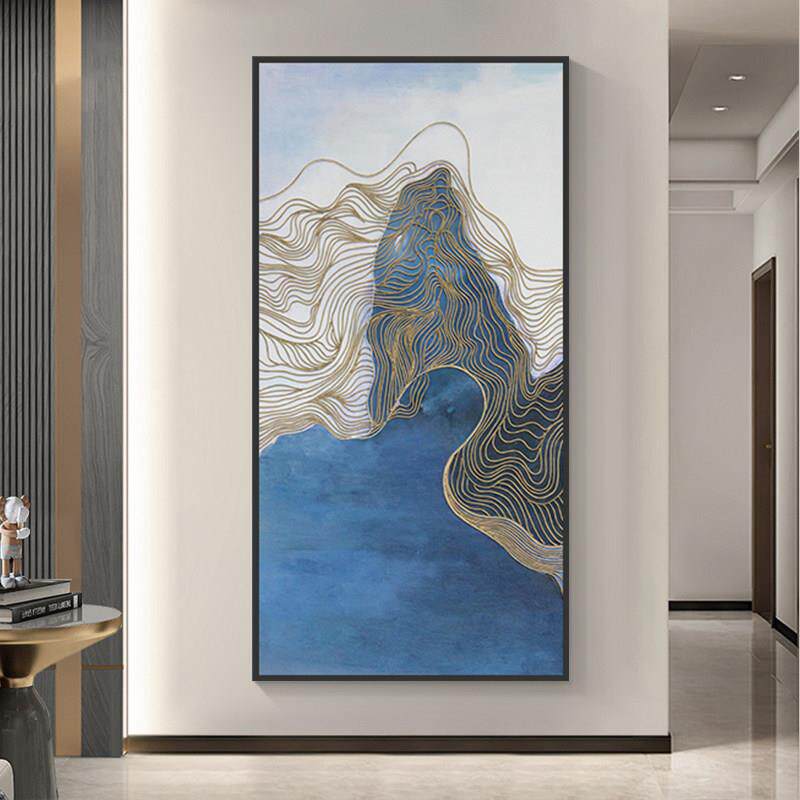 入口厅堂琼玉间装饰画、抽象客厅挂画、走廊、过道、楼梯间水晶瓷