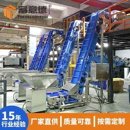 食品级PU易洁带大倾角输送机肉块颗粒爬坡机防霉抗菌易清洗