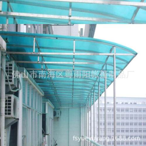 PC阳光板雨棚焊钢加工定制采光雨篷停车篷阳台商铺挡雨棚厂家直销
