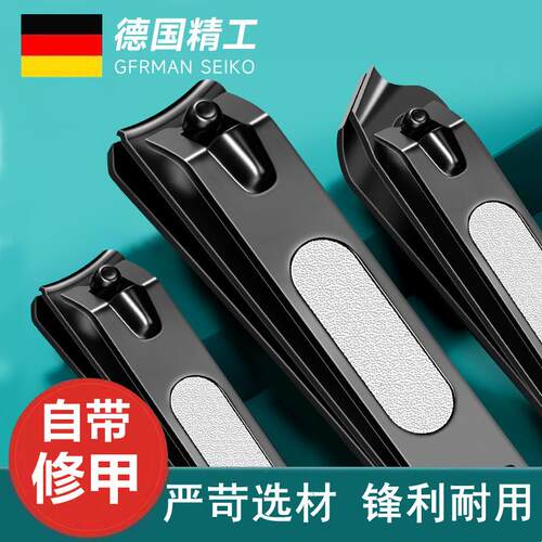 Black Nail Clipper, Flat Edge Nail Clipper, Slanted Cuticle