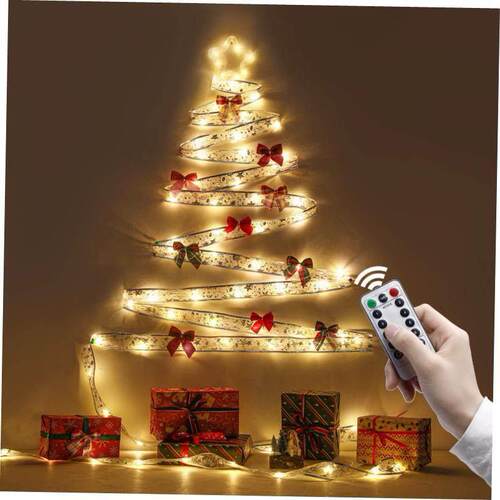 star lamp Christmas decoration bronzing ribbon light string1