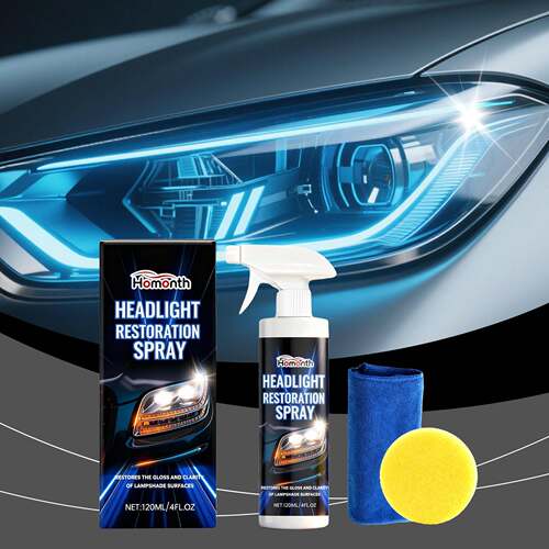 HOMONTH Headlight Care Spray increases visual clarity and se