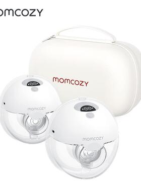 正品Momc一ozy吸奶 音器电动穿戴体式免手扶静便携双边全自动小奶