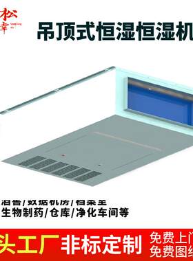 直吹式吊顶恒温恒湿机空调风冷水冷式调温除湿系统工业冷风机厂家