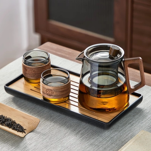泡茶器 玻璃茶壶耐高温茶具办公室一人饮茶水分离家用泡茶壶25新款