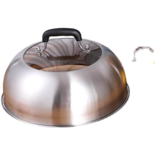J6DA蒸锅锅盖高拱盖加厚不锈钢家用27厘米28CM30盖子炒锅铁锅汤锅