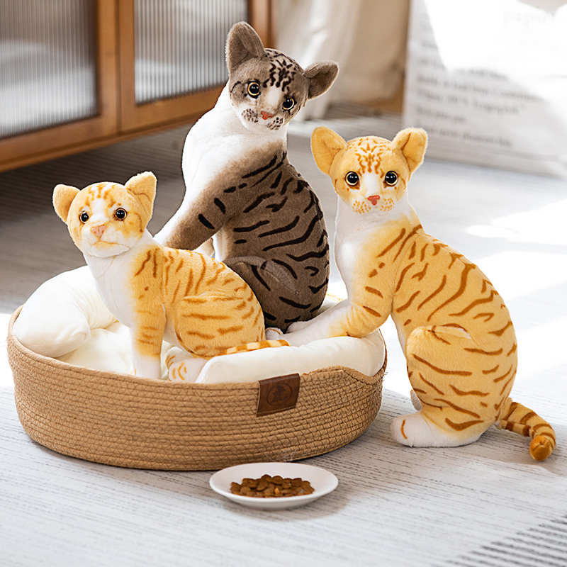 真猫公仔毛绒玩具坐姿大橘猫暹罗猫玩偶儿童布娃娃摆件拍照道具