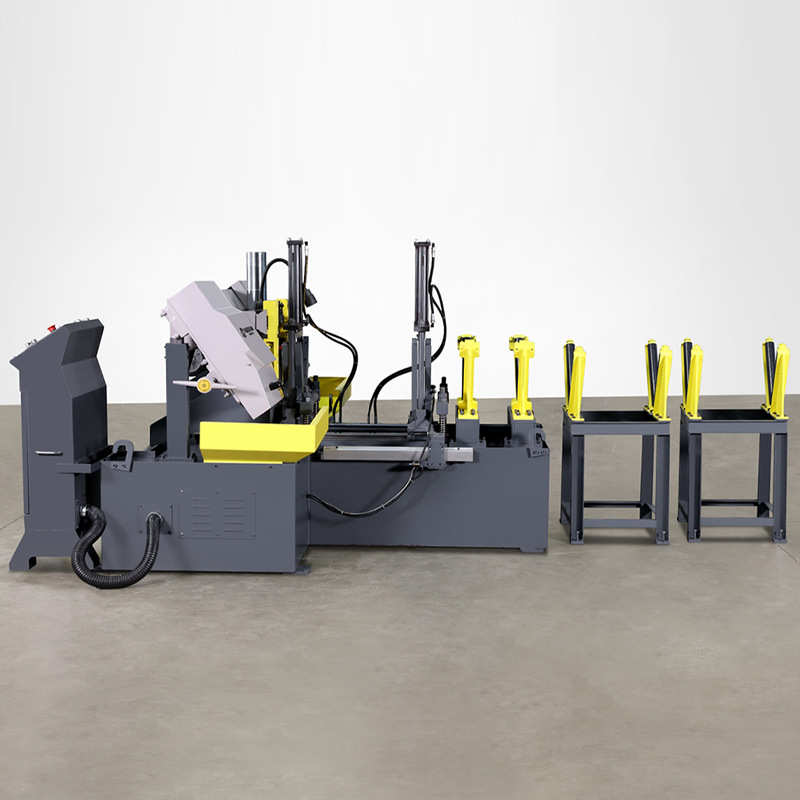 火线锯床金属切割短料头数控锯床全自动剪刀式小型卧式型材带锯床