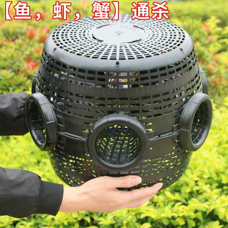 6孔加粗塑料虾笼自动捕鱼笼耐用黄鳝鱼网笼