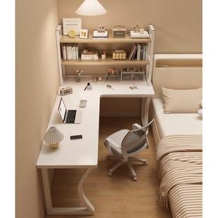 实木转角书桌双人电脑桌台式家用学生写字桌情侣并排L型办公桌子