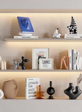 匠十三  现代简约高档酒柜大地色软装饰品摆件客厅电视柜办公室