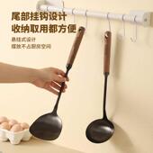304不锈钢锅铲镀钛钛金木柄家用老式 铁锅厨房炒菜铲子汤勺炒勺