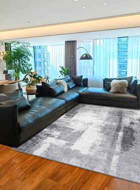 高档轻奢高级灰色地毯客仿羊绒耐脏现代简约北欧厅发几床沙边毯茶