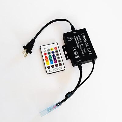 220V高压音乐律动调光器35285050七彩LED灯带灯条声控控制器开关