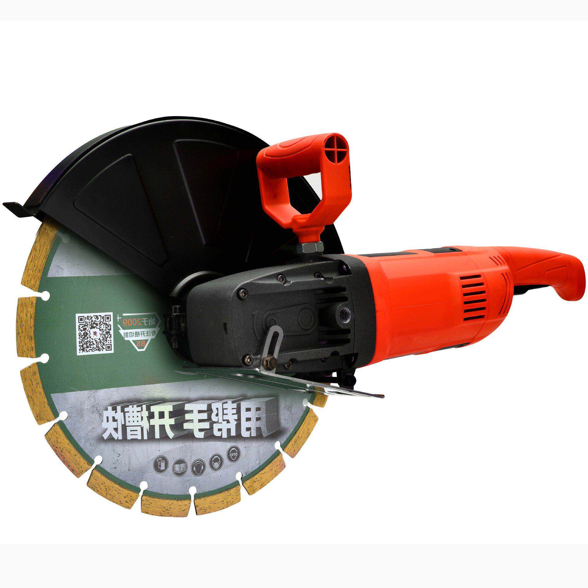混凝土墙壁开槽机无尘水电手持石材马路角磨125mm深度切割机