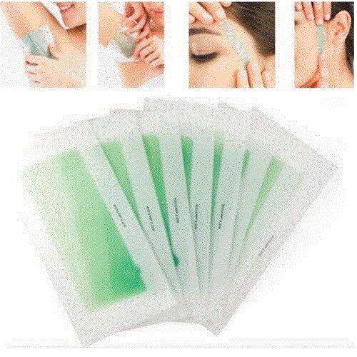 10pcs 2 sides women men use roll on hair remover wax strips