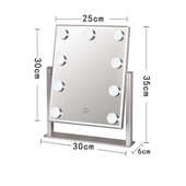 镜梳妆镜台式 家用卧室镜led美充电方形妆补光镜化妆镜智能