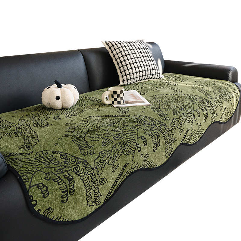 四季通用高级感异形雪尼尔沙发垫防滑耐脏防猫抓沙发坐垫简约轻奢