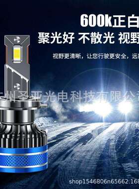 新品大功率60wLED大灯 双铜管H7 H1 H3 H11 H4远近一体LED改装灯