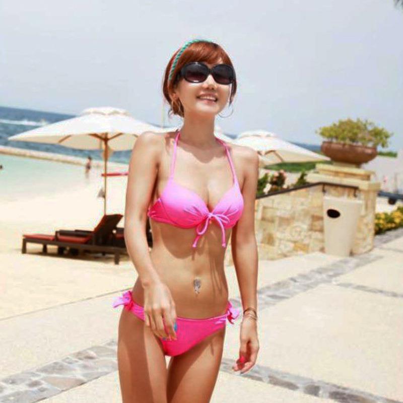 Women Suit Swimming Fluorescent Swimsuit Beach Two-piece