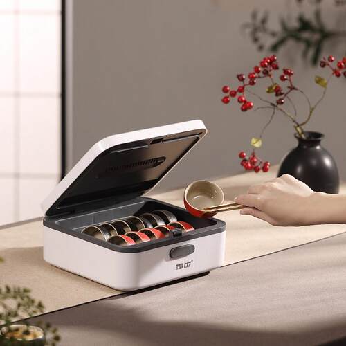 福茶也LC-X5迷杯你消毒盒办公室小型功茶杯茶具消毒柜台式消毒机