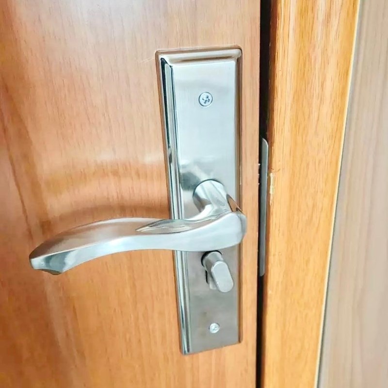 手柄锁具室内执手家用通用型房门免改孔门把手卧室门锁木门可调节