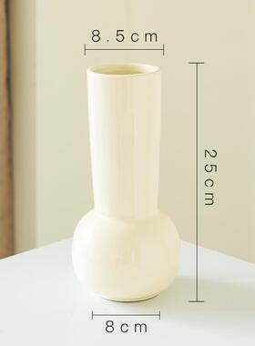高档奢中古高感级黑色陶瓷花瓶复创古意客厅插花水培鲜轻花瓶装饰