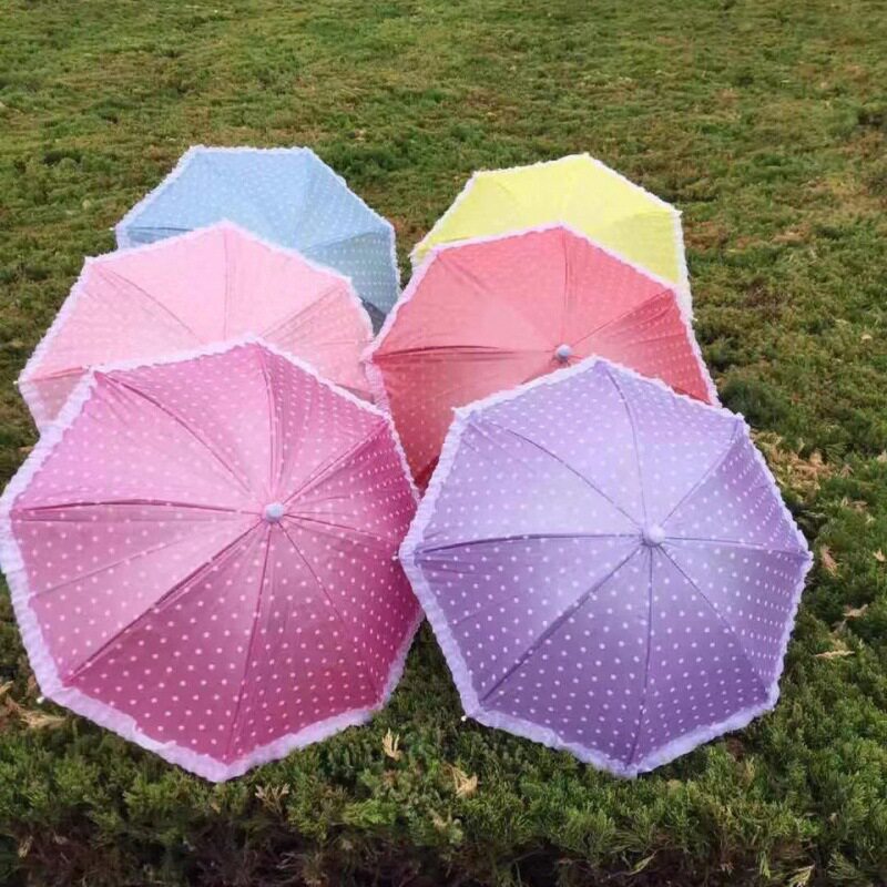 现货速发儿童雨伞圆点花