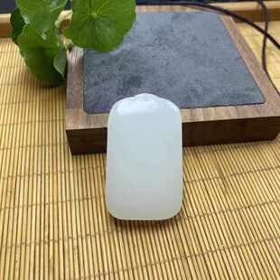 阿富汗玉平安无事牌吊坠面包玉牌男女款山水玉牌关公挂件礼品批发