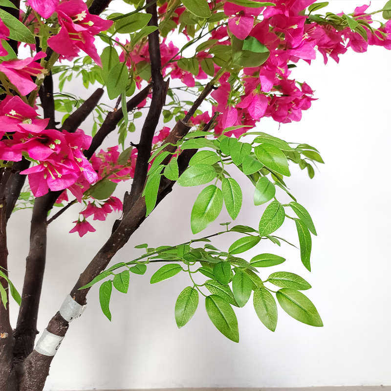 植绿梅三角餐厅花树假室内装饰景观梅树盆栽酒店玫瑰花仿真三角