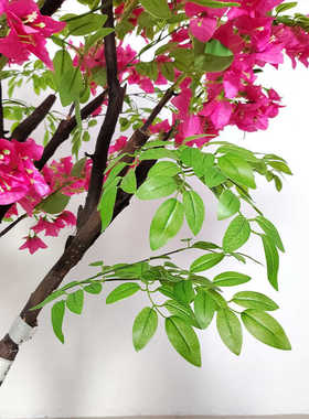 三角酒店玫瑰花装饰假盆栽室内植景观花树三角梅绿餐厅仿真梅树