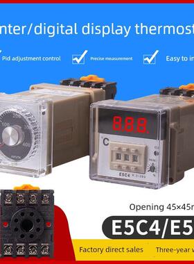 数字显示智能温控器E5C2数字E5C4温控器k型控制烘箱温控器220V